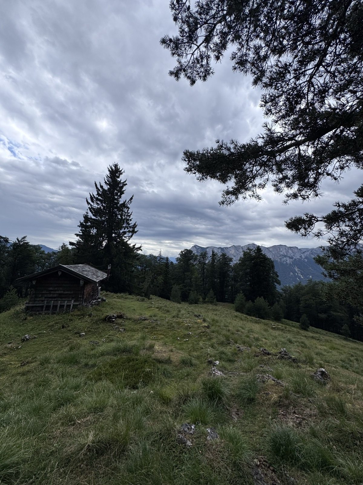 Almhütte mit Blick auf die Berchtesgadener Alpen